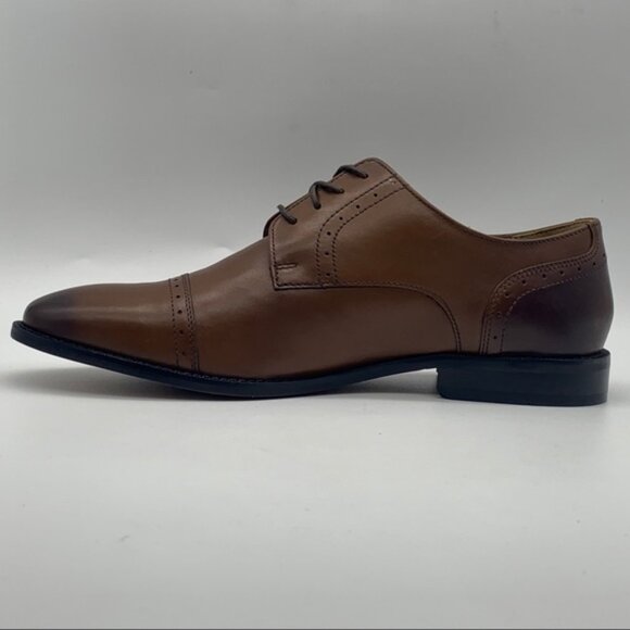 SOLD FBM Florsheim Saluzzo Cognac Cap Toe Oxford  Men's Shoes - Picture 4 of 12